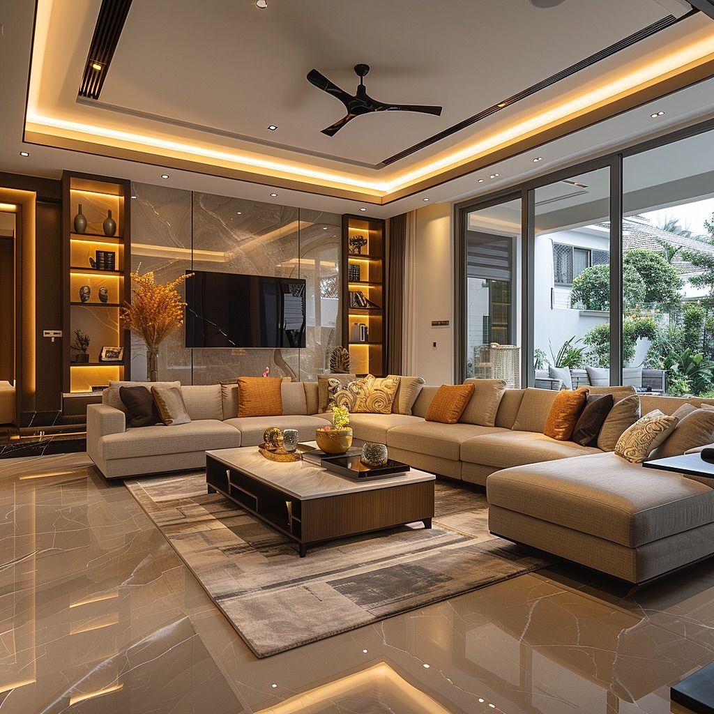 Modern luxury living room interior design